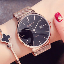 Load image into Gallery viewer, GIMTO Fashion Rose Gold Women Watch