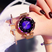 Load image into Gallery viewer, Luxury Rose Gold Women Watches Fashion Diamond Ladies Starry Sky Magnet Watch Waterproof Female Wristwatch For Gift Clock 2019
