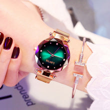 Load image into Gallery viewer, Luxury Rose Gold Women Watches Fashion Diamond Ladies Starry Sky Magnet Watch Waterproof Female Wristwatch For Gift Clock 2019
