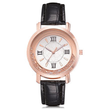 Load image into Gallery viewer, Ladies Clock watch Rhinestone Leather