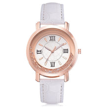 Load image into Gallery viewer, Ladies Clock watch Rhinestone Leather
