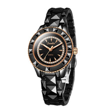 Load image into Gallery viewer, Fashion All Black Ceramic Crystal Diamond Watch