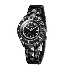 Load image into Gallery viewer, Fashion All Black Ceramic Crystal Diamond Watch
